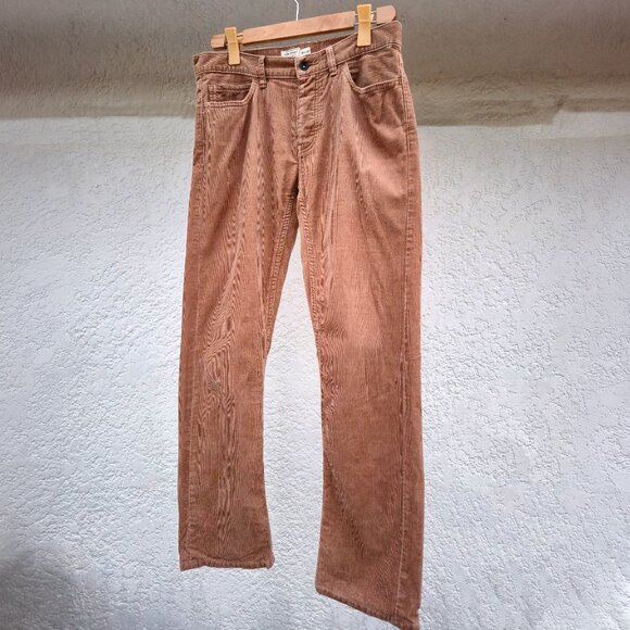 Club Monaco Other - Club Monaco Pants Mens 30x32 Brown Chino Corduroy Button Fly Straight Leg